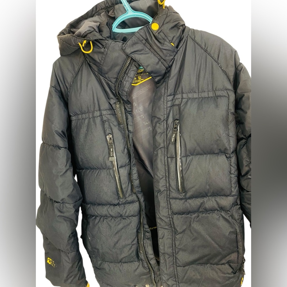 Ripzone Men’s Down-Filled Puffer Jacket Black Medium Warm Winter Ski Coat